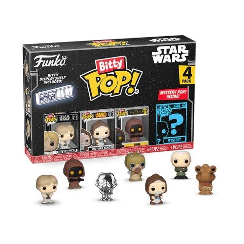 Funko Bitty POP! Star Wars - Luke Skywalker, Obi-Wan Kenobi, Jawa & Chase Mystery 4-Pack Φιγούρες