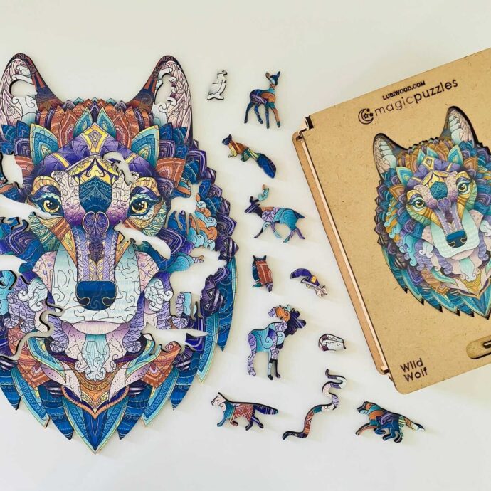 lubiwood wild wolf wooden puzzle